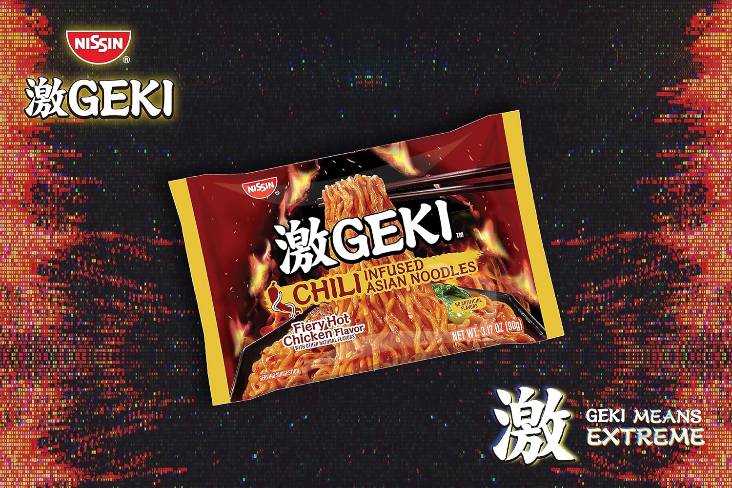 Geki Fiery Hot Chicken Asian Noodles (12 Pack) - Image 4