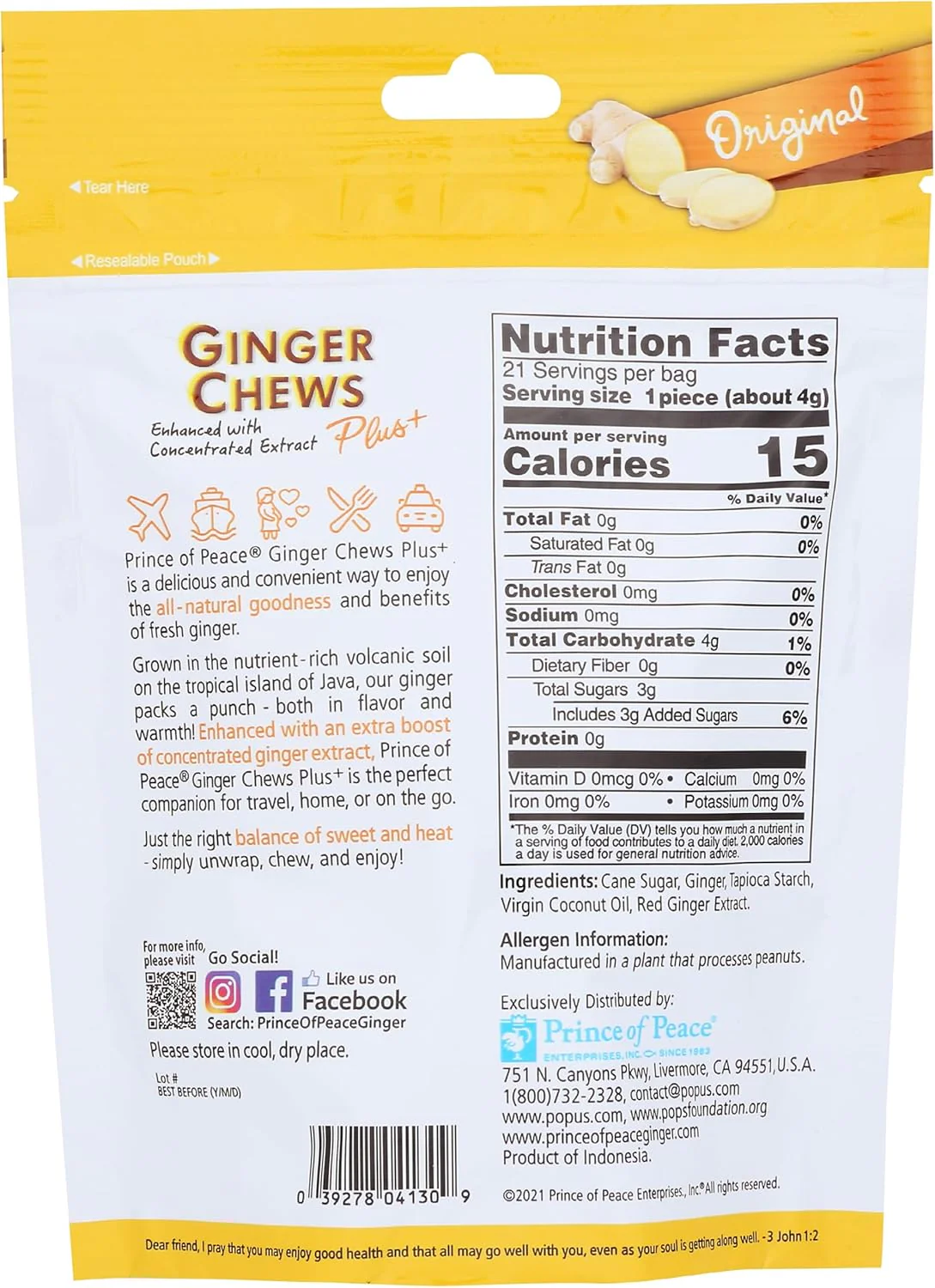 Ginger Chews Plus Original (6 Pack) - Image 4