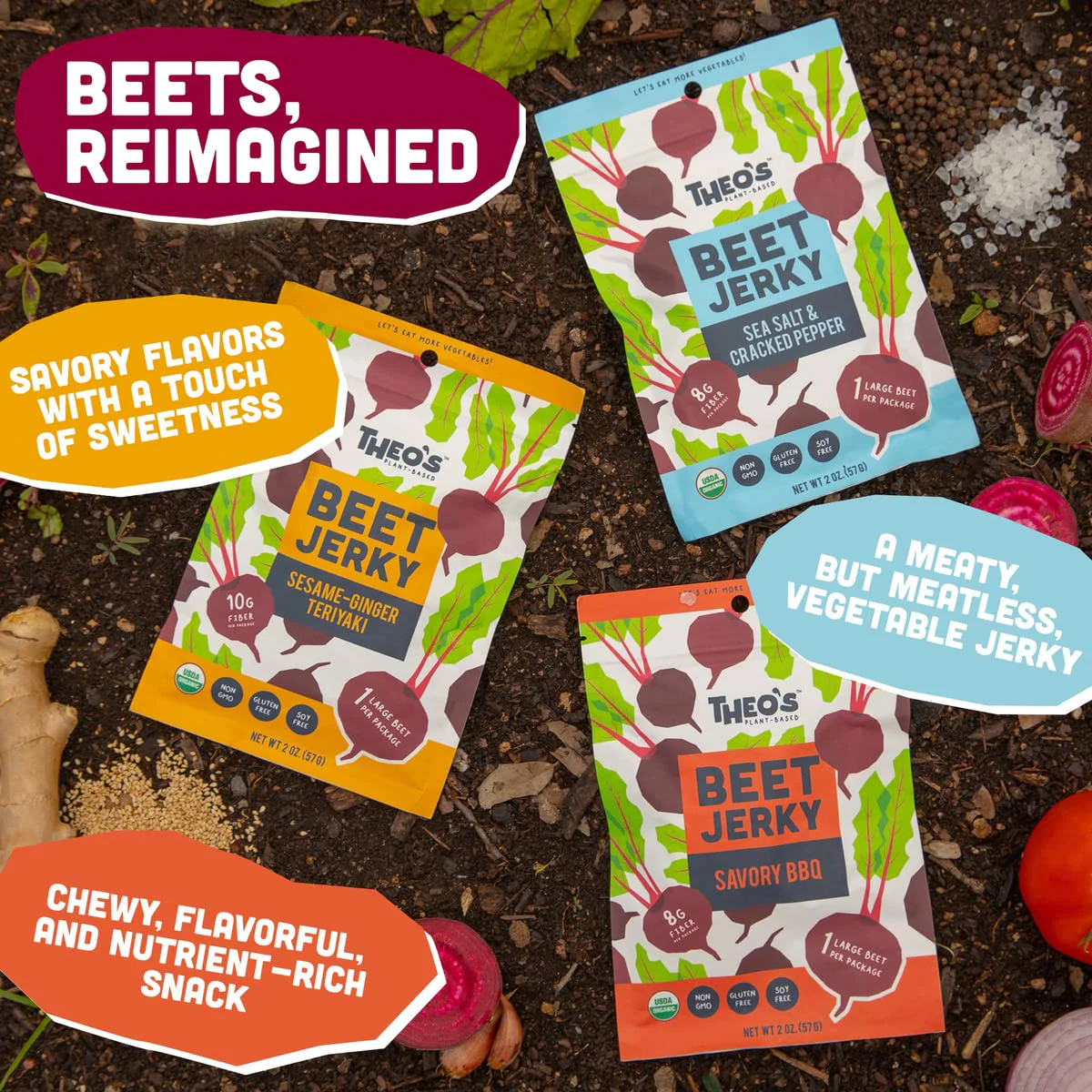 Organic Ginger Teriyaki Beet Jerky - Image 2