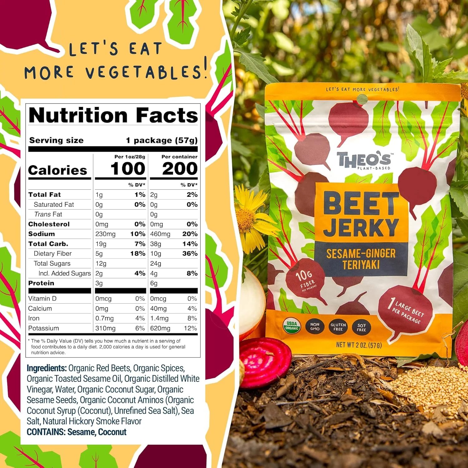 Organic Ginger Teriyaki Beet Jerky - Image 3
