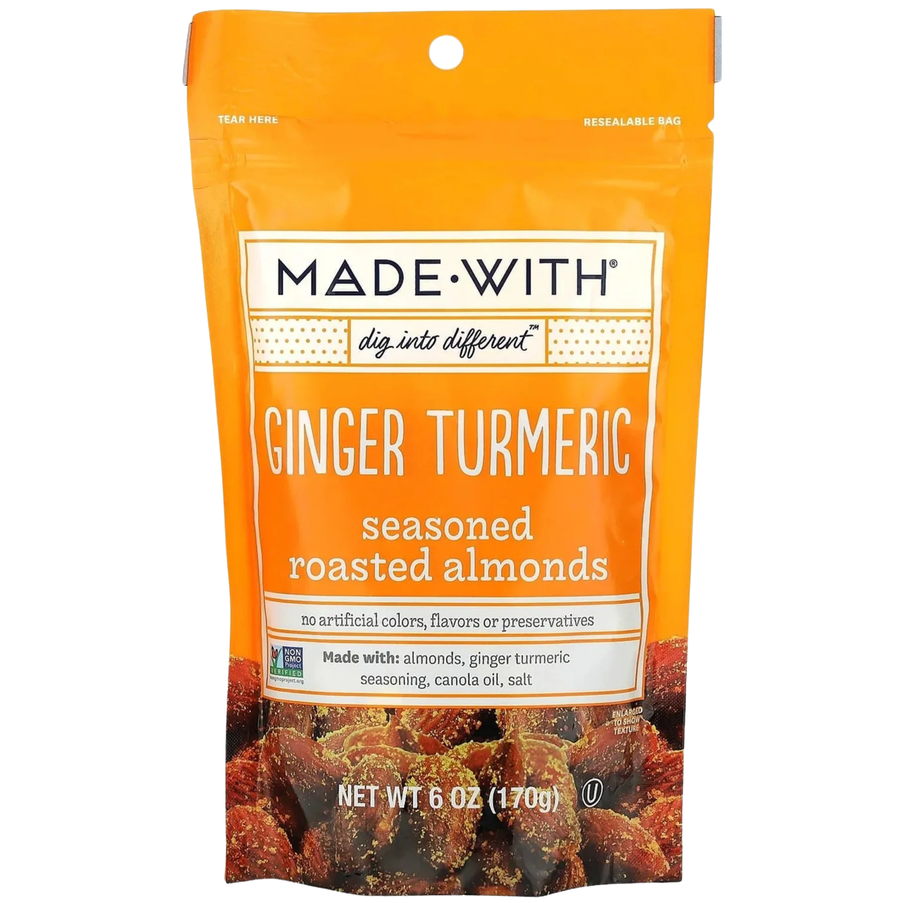 Ginger Turmeric Seasoned Roasted Almonds