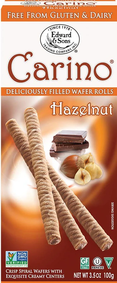 Gluten Free Carino Hazelnut Wafer Rolls
