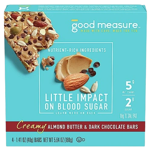 Creamy Almond Butter & Dark Chocolate Bars (4CT)