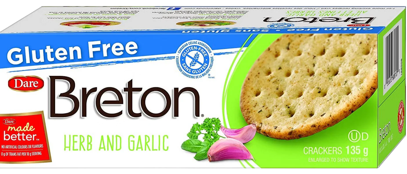 Gluten Free Herb & Garlic Crackers