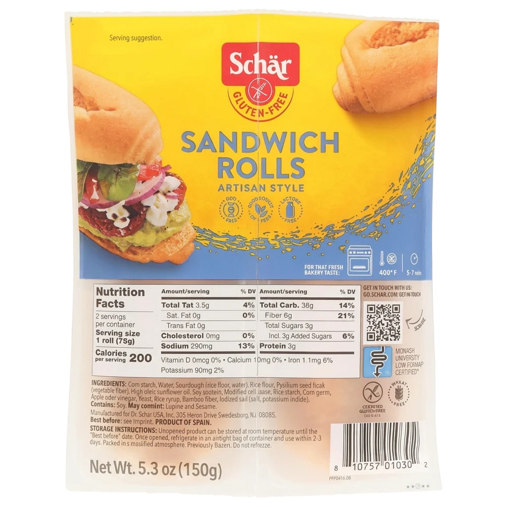 Gluten Free Sandwich Rolls (2 CT)