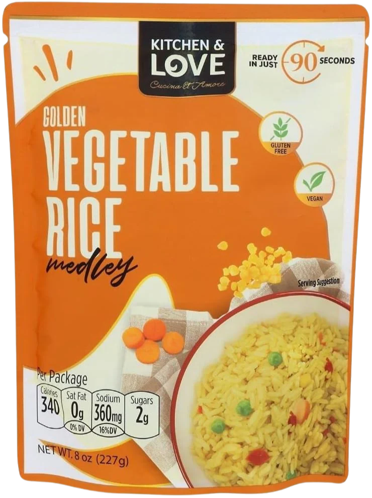 Golden Vegetable Rice Pouches (6 Pack) - Image 2