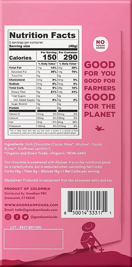 Plain Dark Chocolate Bar - Image 2