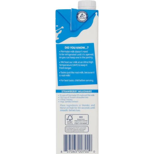 Grade A UHT 2% Reduced Fat Milk - Image 2