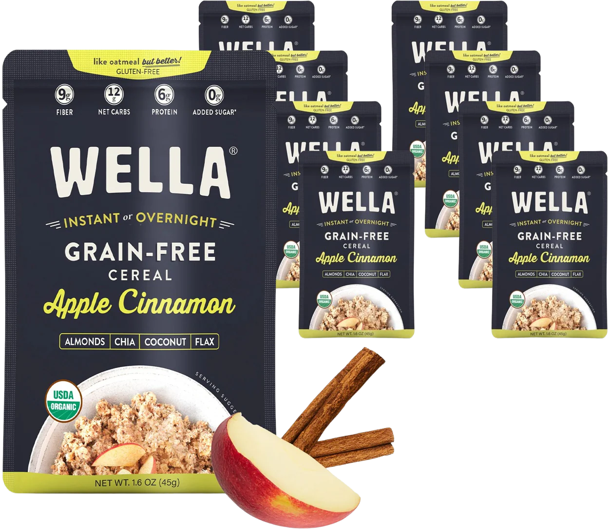 Grain-Free Apple Cinnamon Hot Cereal (8 Pack)