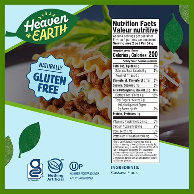 Grain Free Cassava Pasta Lasagna Noodles - Image 2