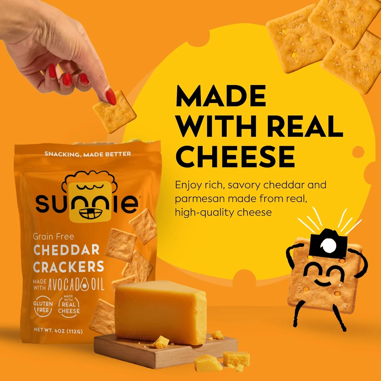 Grain Free Cheddar Crackers - Image 3