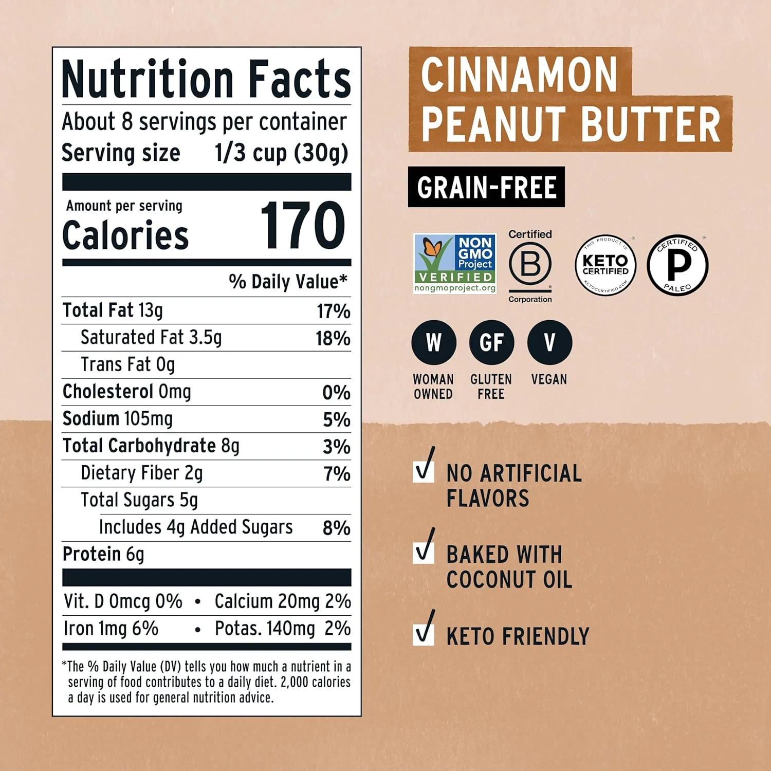 Grain-Free Nut Granola Variety Pack - Cinnamon Peanut Butter, Coconut Cashew, Vanilla Almond Butter (3 Pack) - Image 9