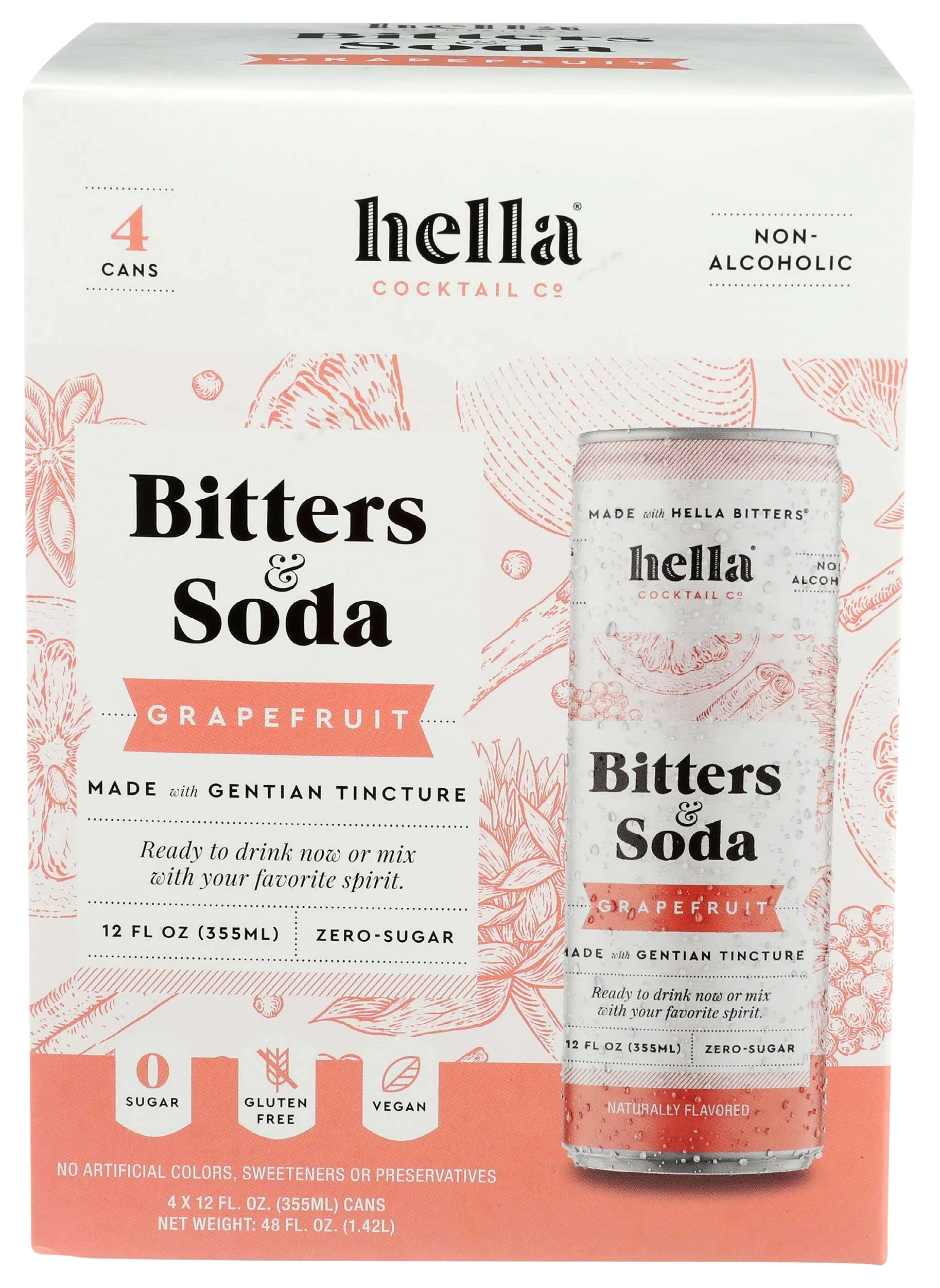 Grapefruit Bitter Soda (4 Pack)