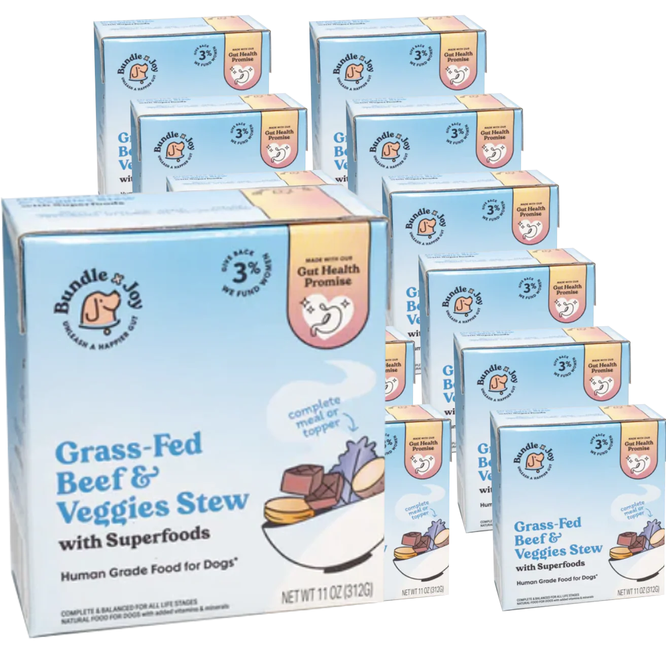Grass-Fed Beef & Veggies Stew Dog Food (12 Pack)