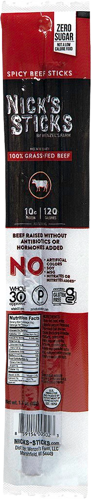 Grass Fed Spicy Beef Stix Snack (25 Pack) - Image 2