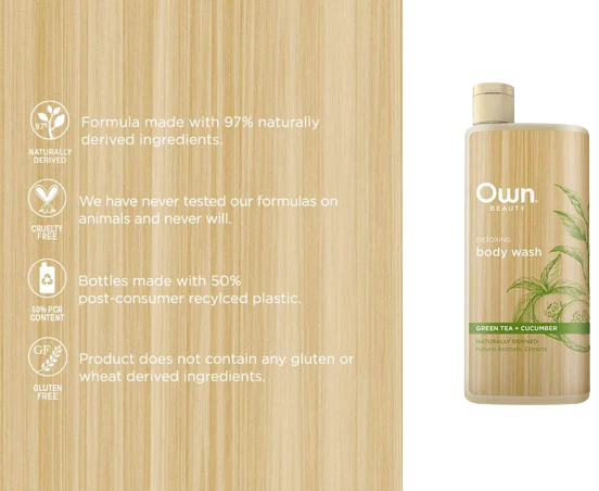 Green Tea Cucumber Body Wash - Image 3