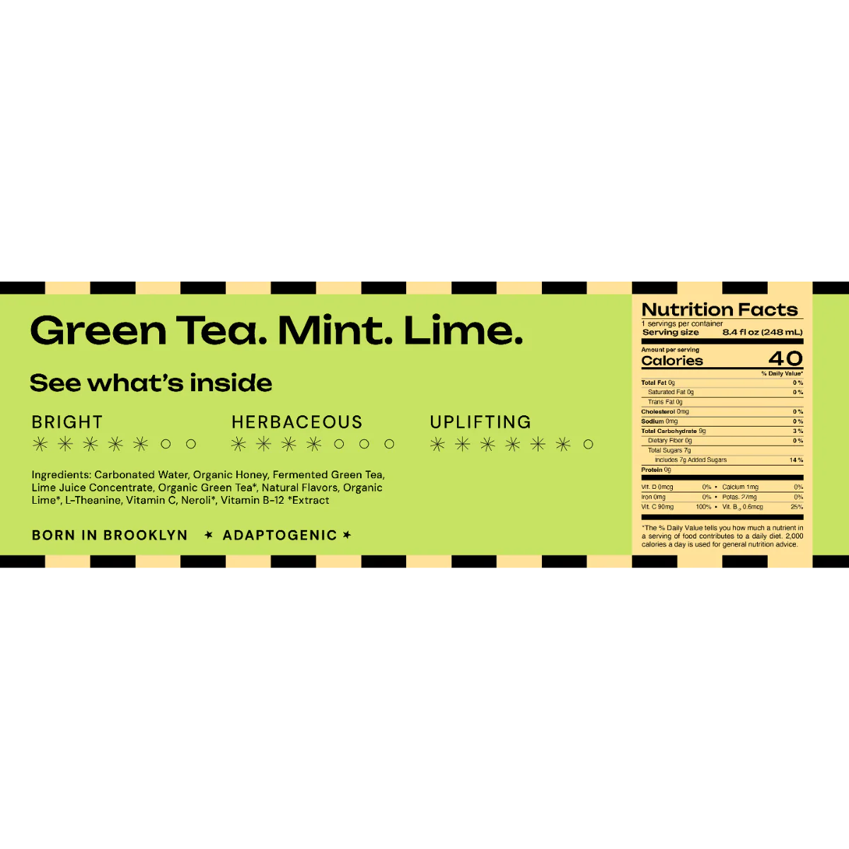 Green Tea Mint Lime Sparkling Tea (12 Pack) - Image 3