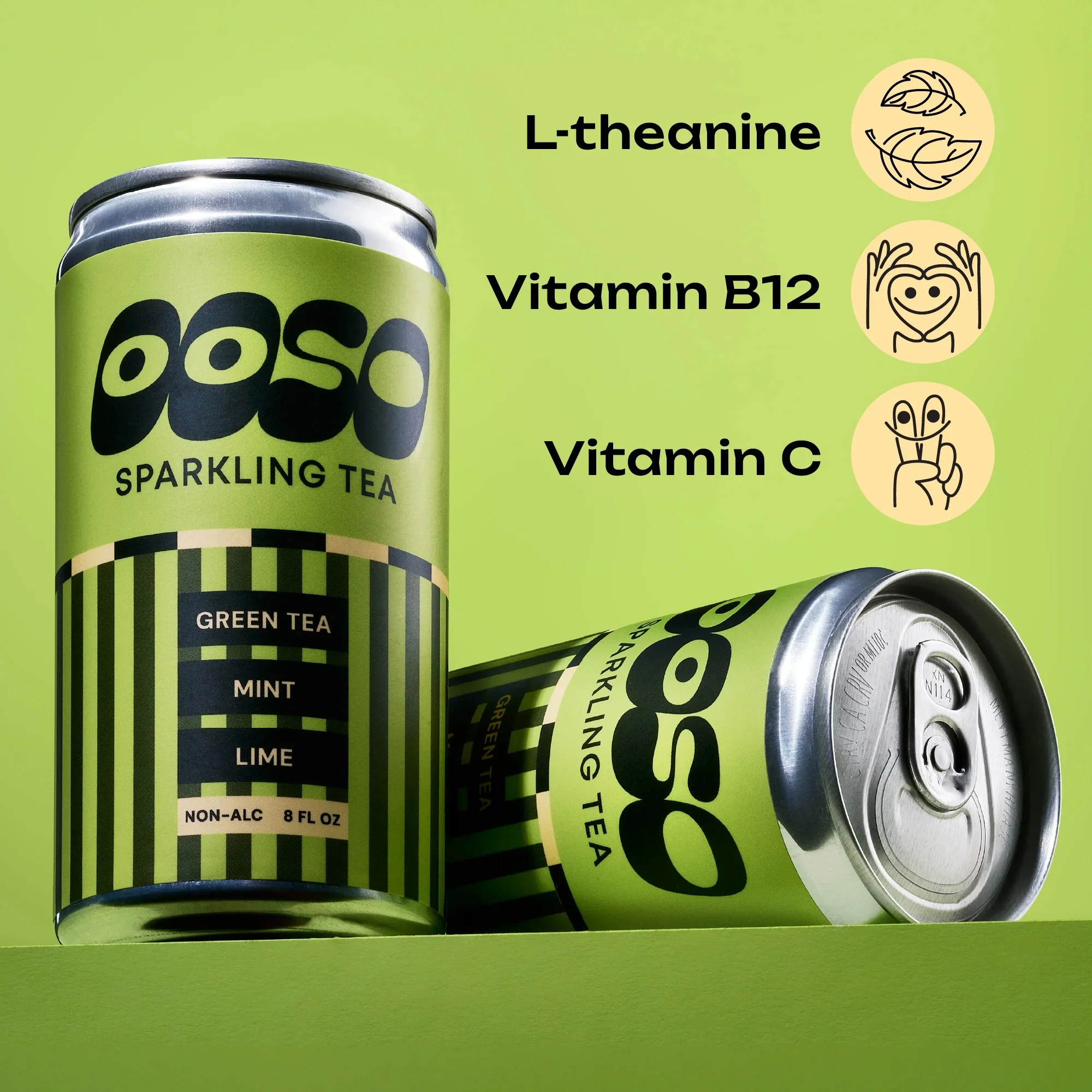 Green Tea Mint Lime Sparkling Tea (4 Pack) - Image 3