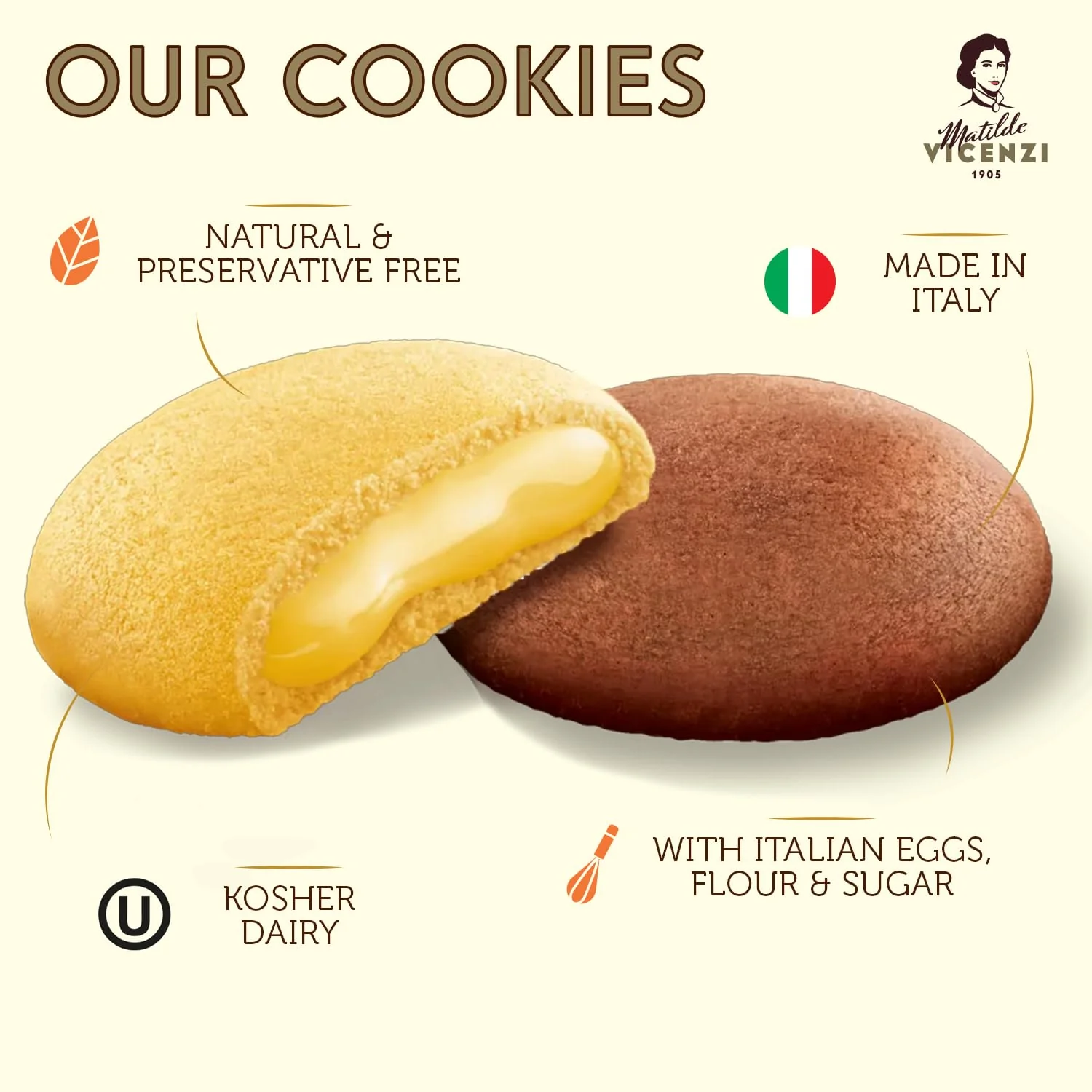 Grisbi Assorted Chocolate & Lemon Cream Filled Cookies - Image 3