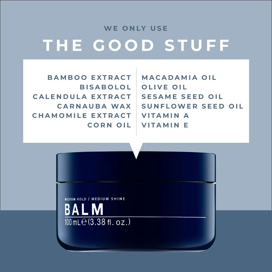 Grooming Hair and Beard Styling Balm For Men Medium Hold Medium Shine - Image 3