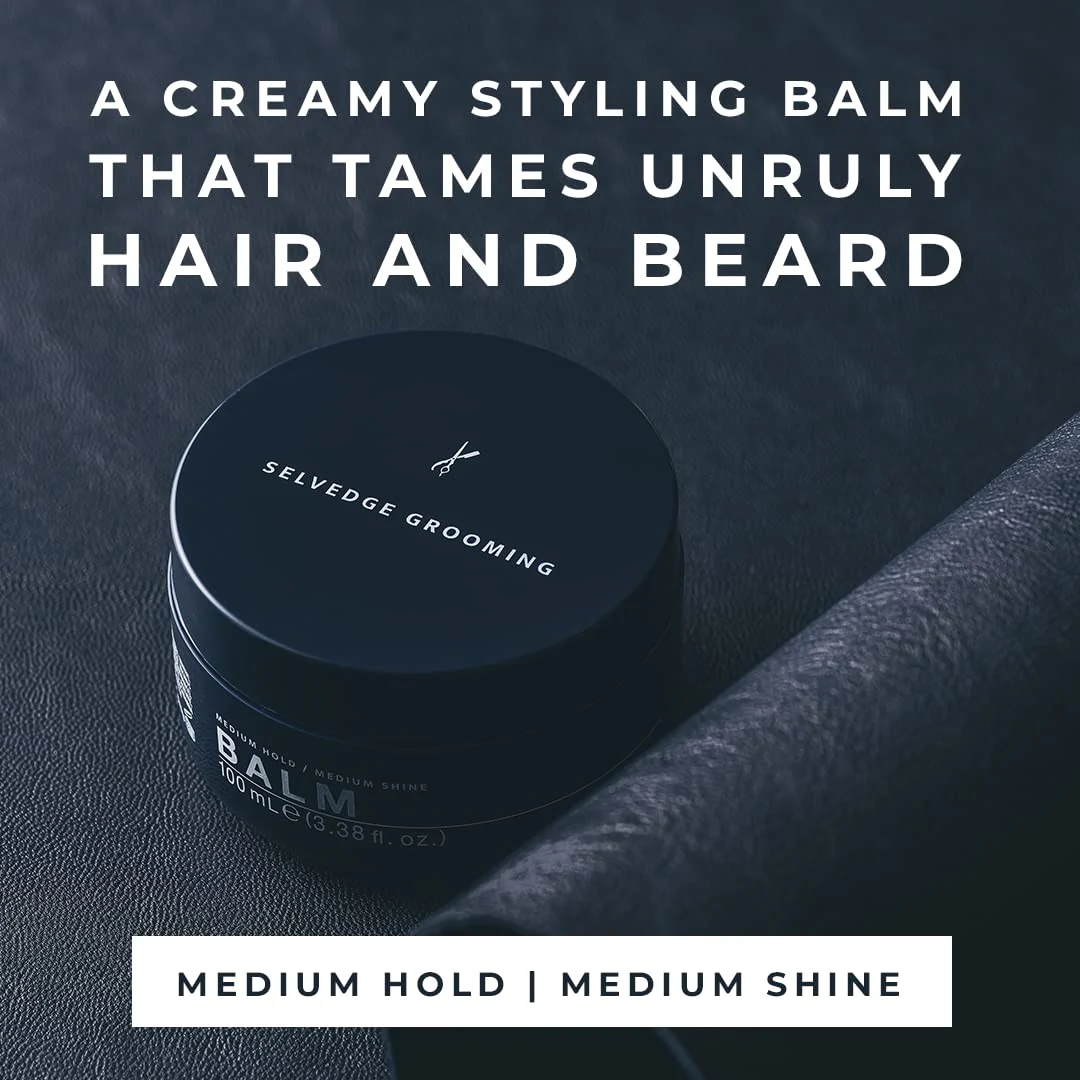 Grooming Hair and Beard Styling Balm For Men Medium Hold Medium Shine - Image 4