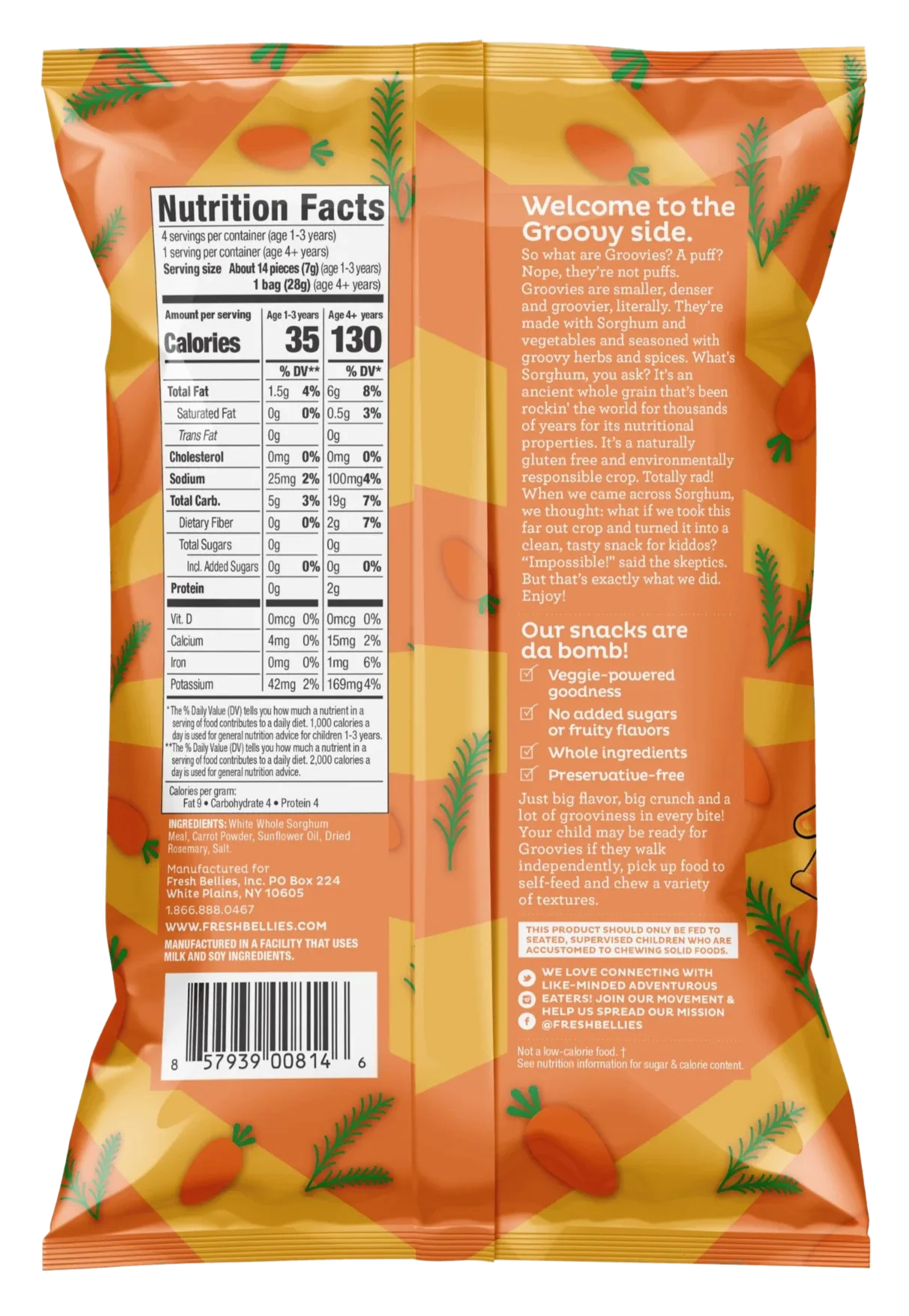 Groovies - Rosemary's Carrot Veggie Bites (6 Pack) - Image 3