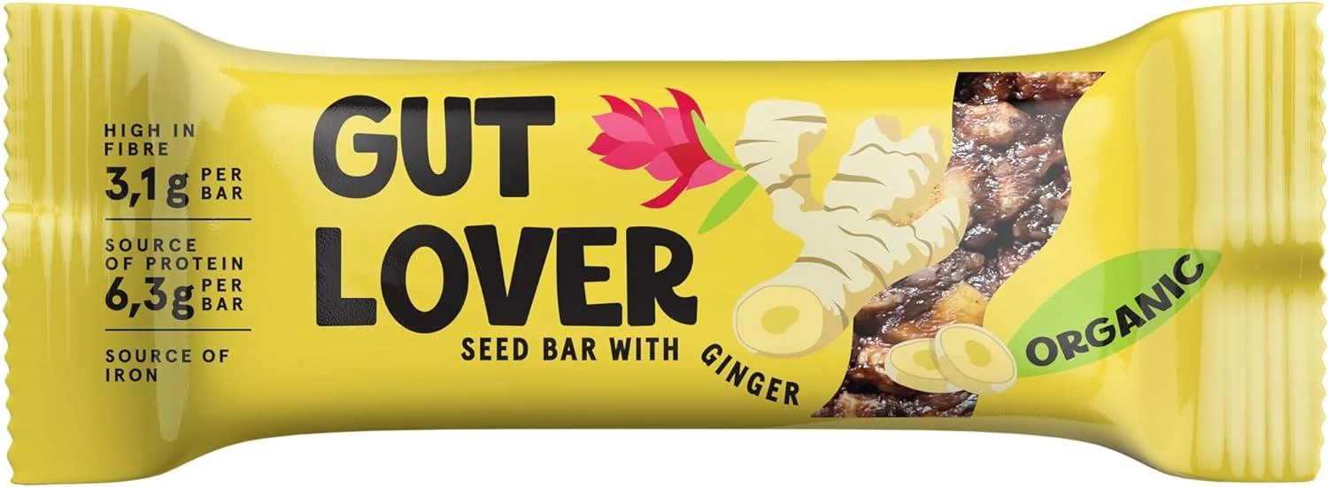 Gut Lover Organic Seed Bar with Ginger (24 CT) - Image 2
