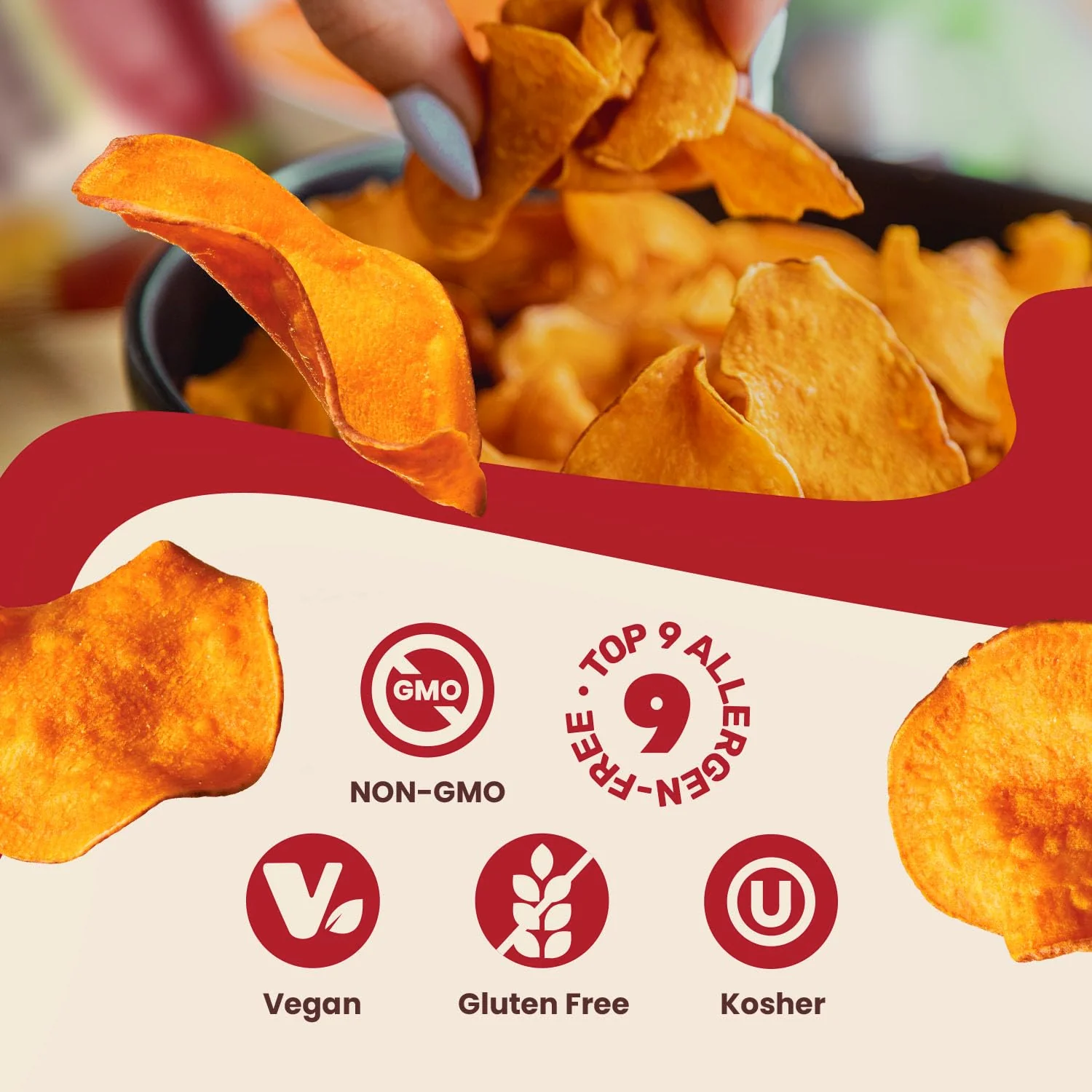 Habanero Nacho Sweet Potato Chips in Avocado Oil - Image 2