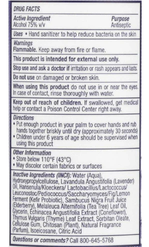 Hand Sanitizer Probiotic Lavendar - Image 2