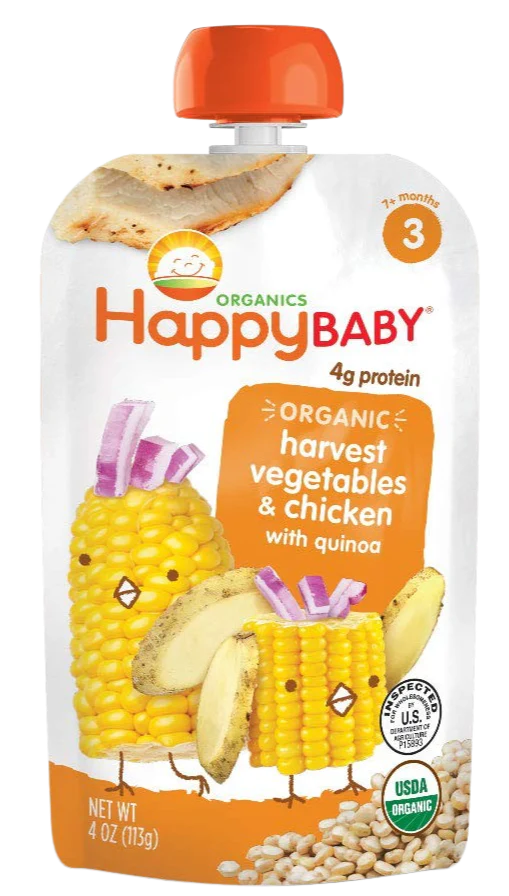 Organic Harvest Vegetables & Chicken Stage 3 Baby Food (16 Pack)