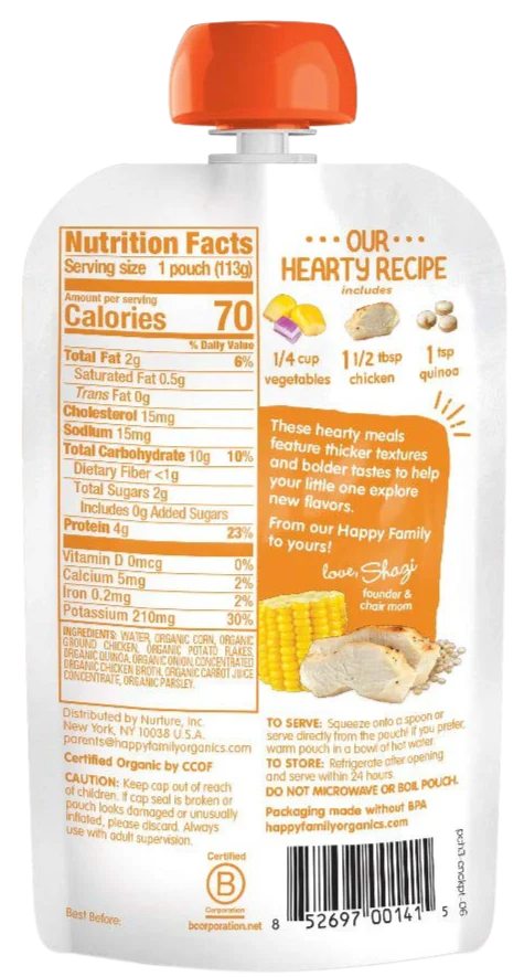 Organic Harvest Vegetables & Chicken Stage 3 Baby Food (16 Pack) - Image 3