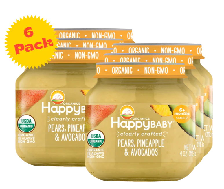 Organic Pears Pineapples & Avocados Baby Food (6 Pack)