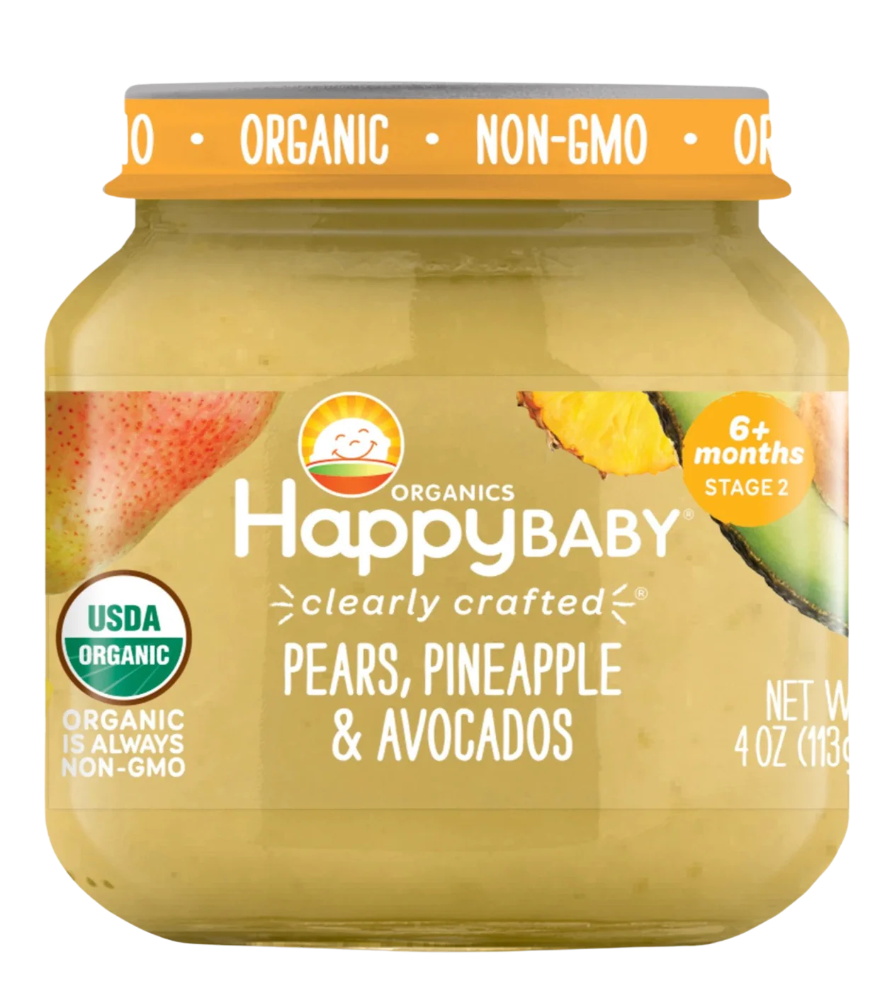 Organic Pears Pineapples & Avocados Baby Food (6 Pack) - Image 2