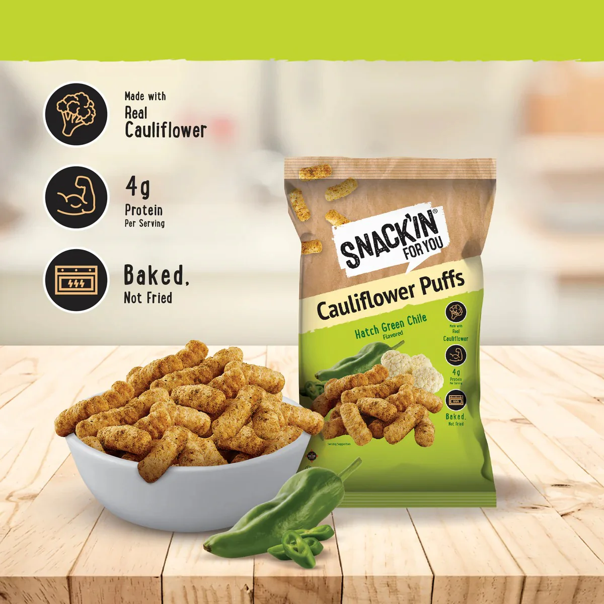 Hatch Green Chile Cauliflower Puffs - Image 3