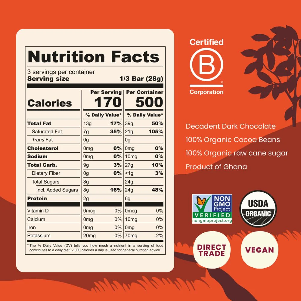 Organic Hazelnut 70% Dark Chocolate Bar - Image 2