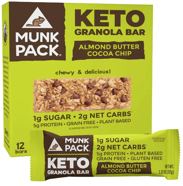 Keto Almond Butter Cocoa Chip Granola Bar (12 Pack)