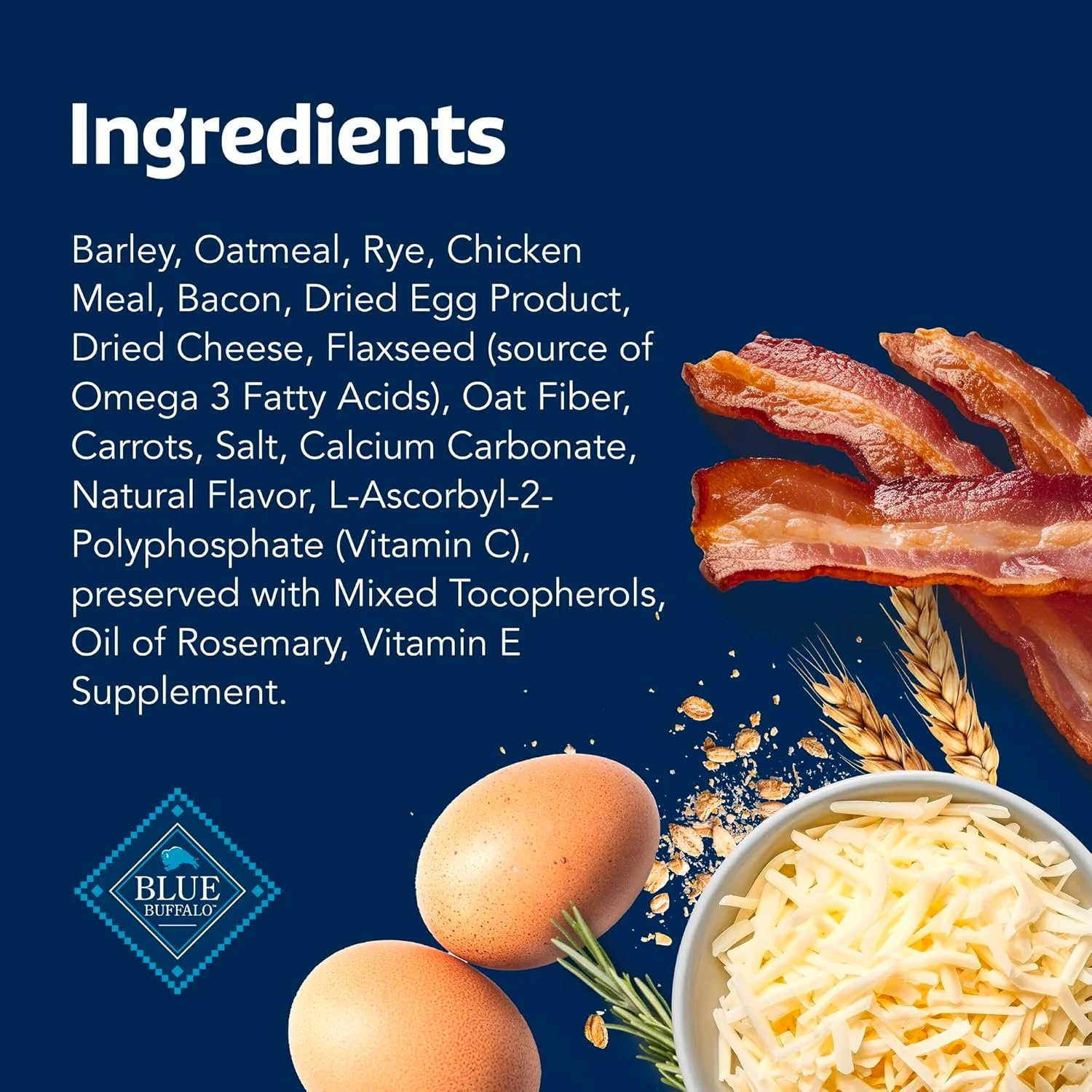 Health Bars Natural Crunchy Dog Treats - Bacon, Egg & Cheese Flavor - Image 3