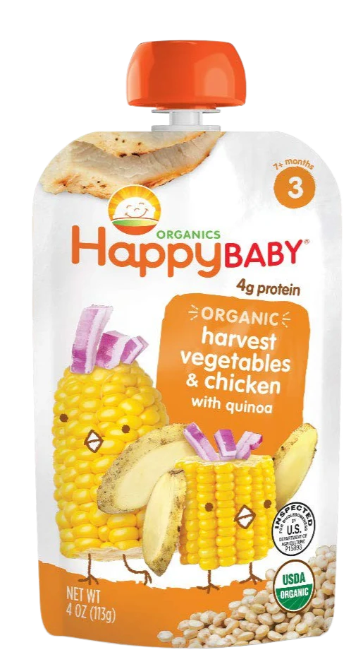 Hearty Meals Organic Harvest Vegetables & Chicken Stage 3 Baby Food (16 Pack) - Image 2