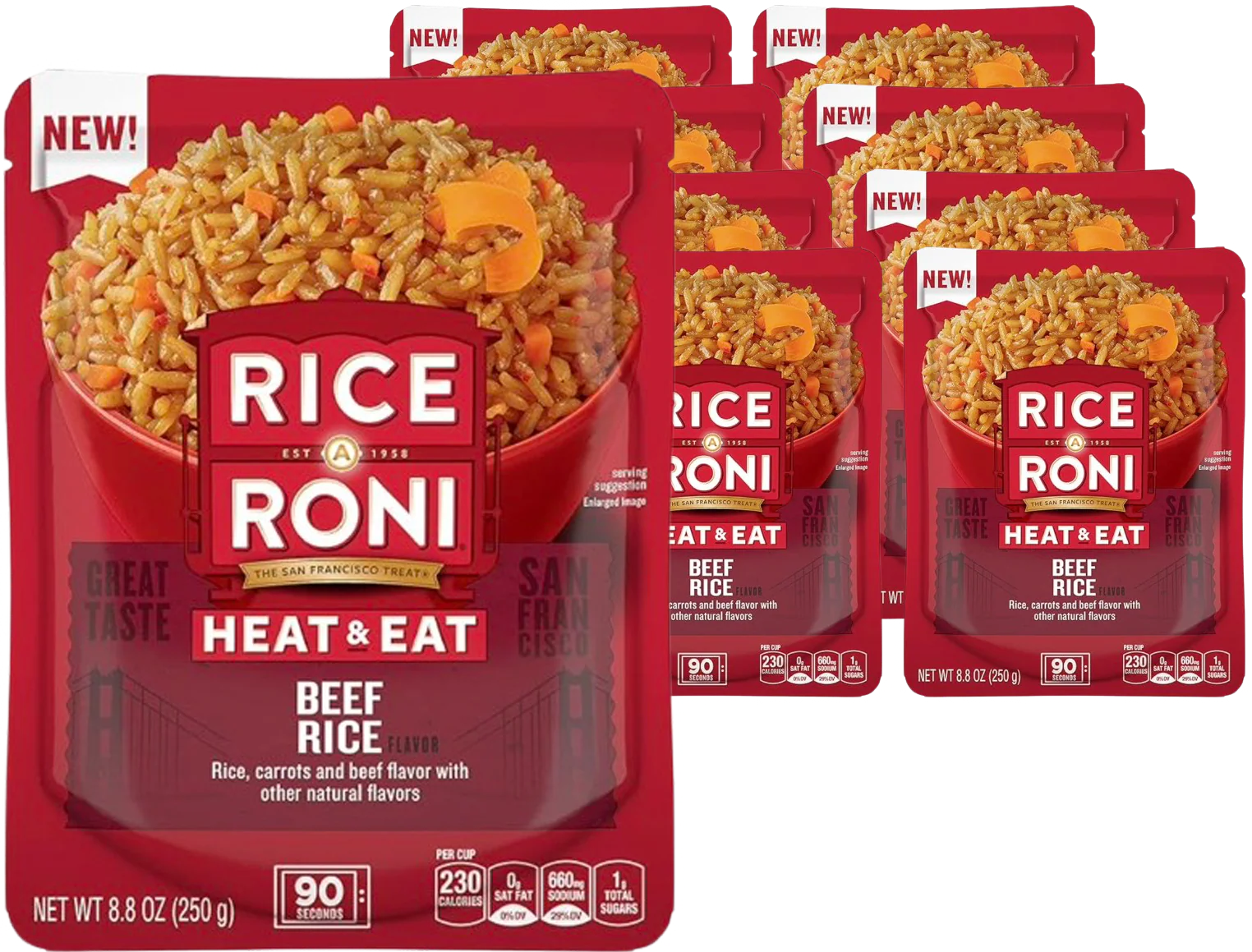Heat & Eat Beef Riced (8 Pack)