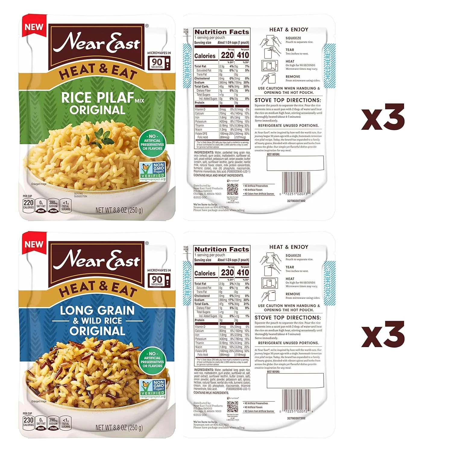 Heat & Eat Rice Pilaf & Blends - Variety (6 Pack) - Image 2