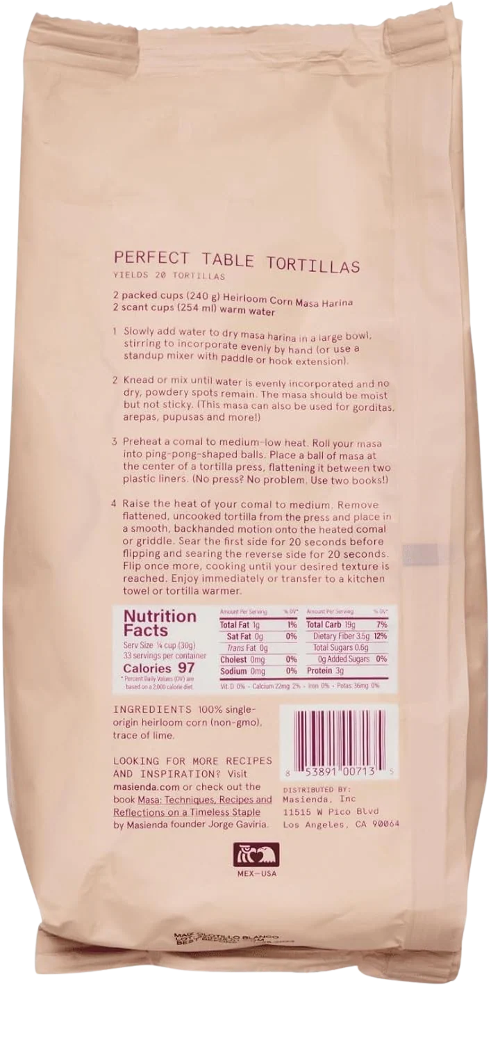 Heirloom White Corn Masa Harina - Image 3