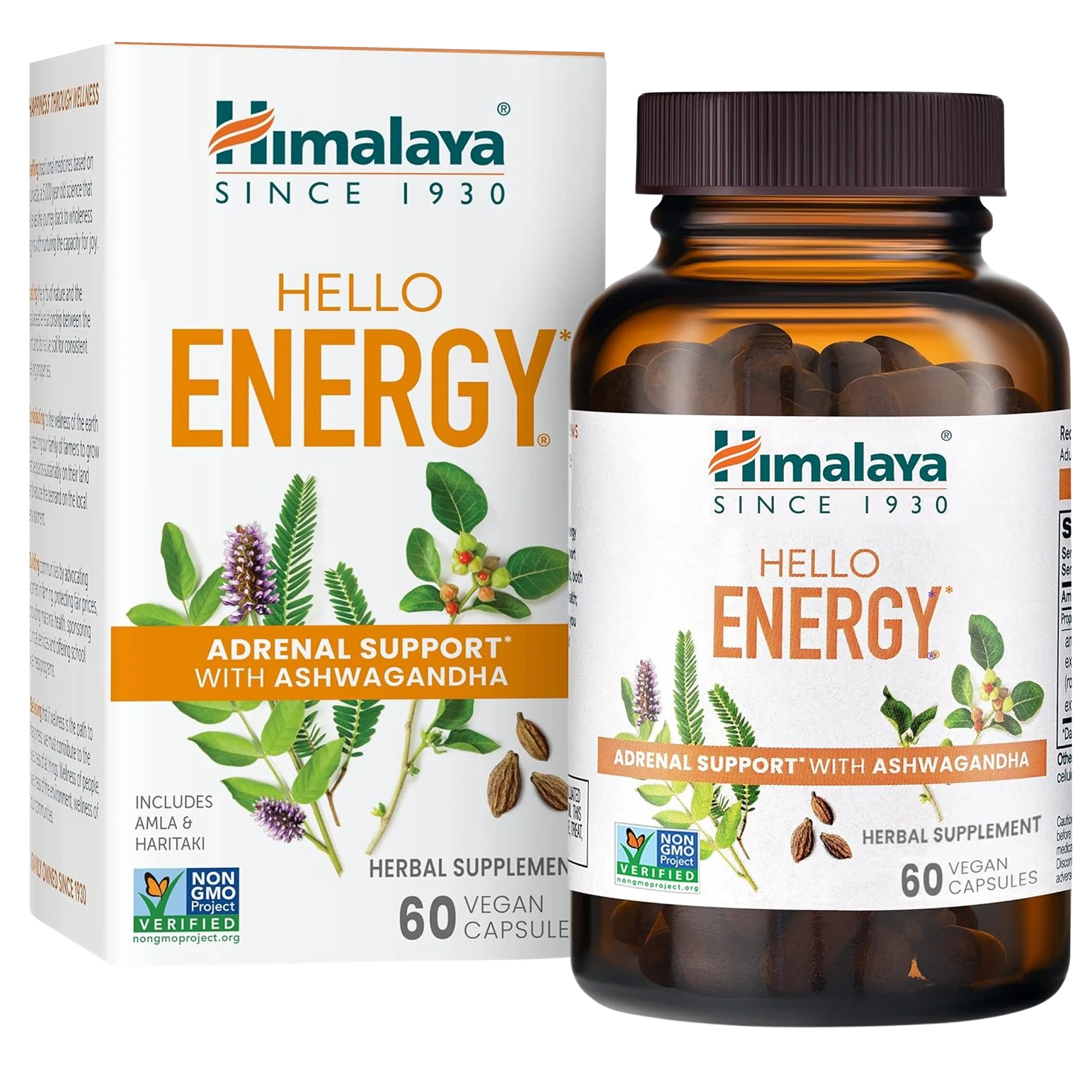 Hello Energy Adrenal Support Vegetarian Supplement (60 CT)