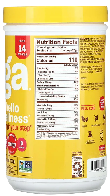 Hello Wellness Spring In Your Step Vanilla Cappuccino Protein Powder - Image 2