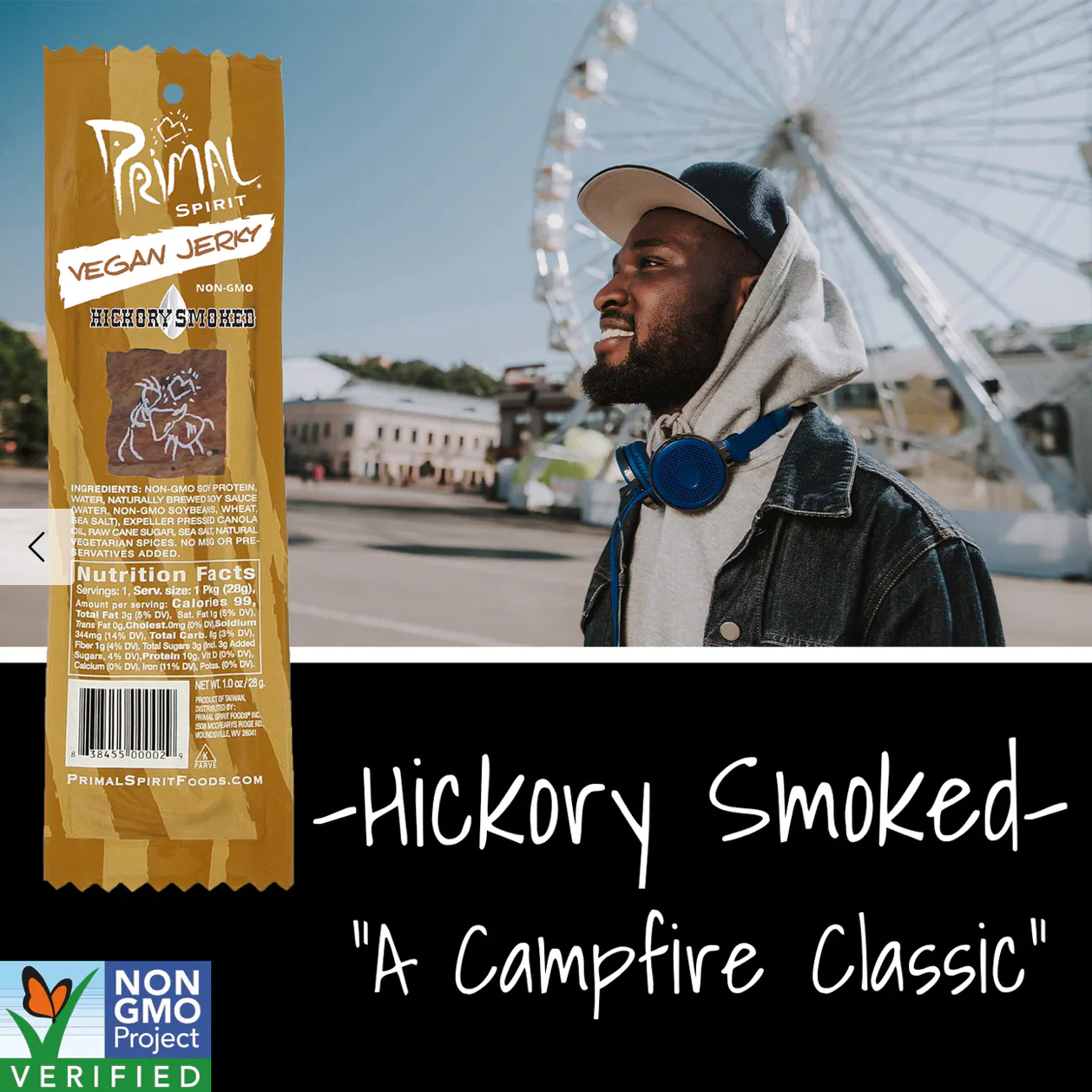 Hickory Smoked Meatless Vegan Jerky (24 Pack) - Image 3