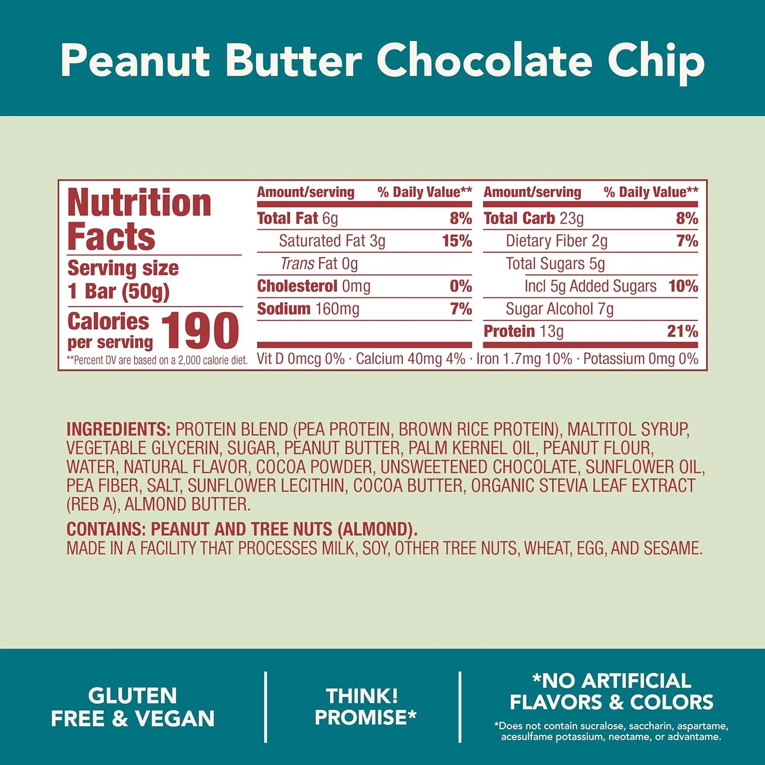 High Protein Bars - Peanut Butter Chocolate Chip (10CT) - Image 4