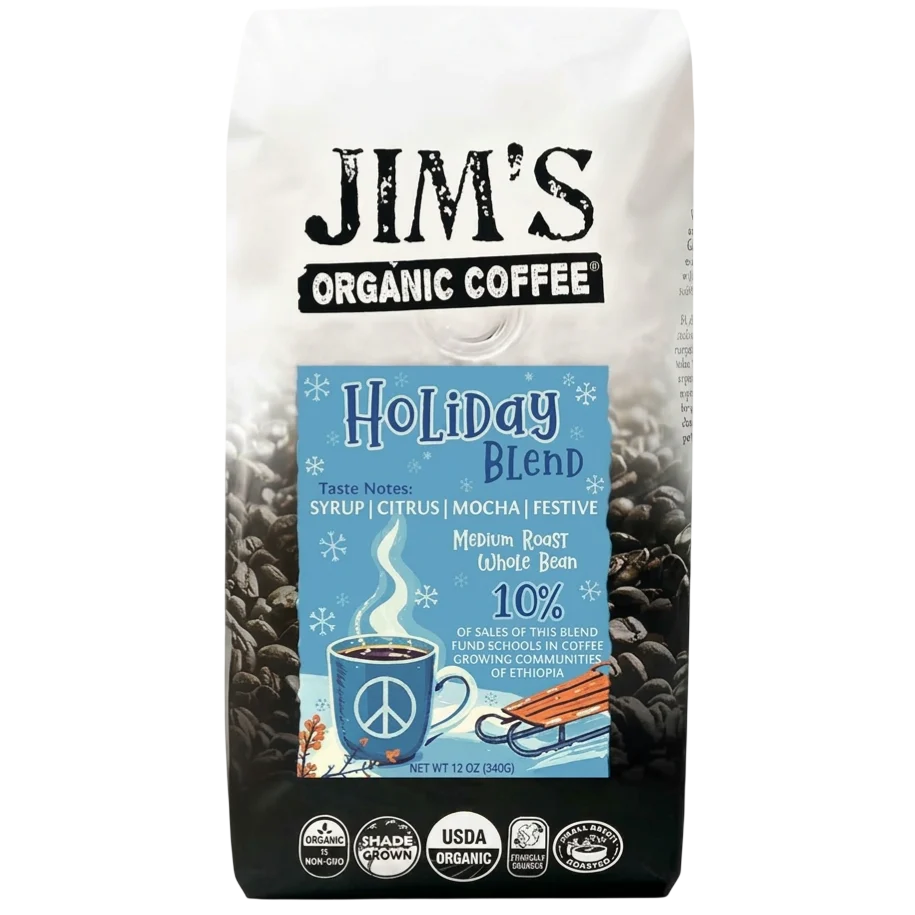 Organic Holiday Blend Whole Bean Medium Roast Coffee