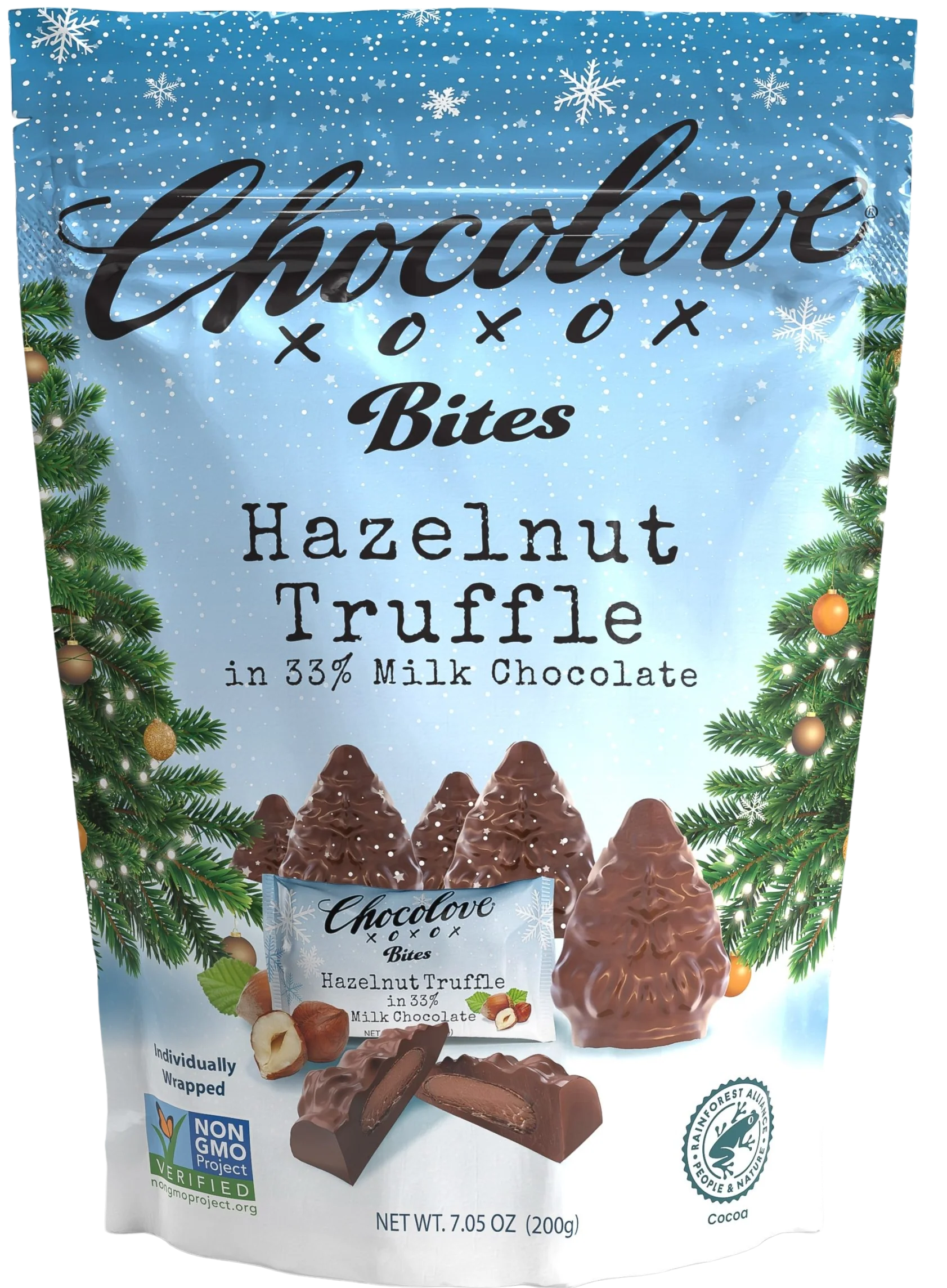 Holiday Tree-Shaped Hazelnut Chocolate