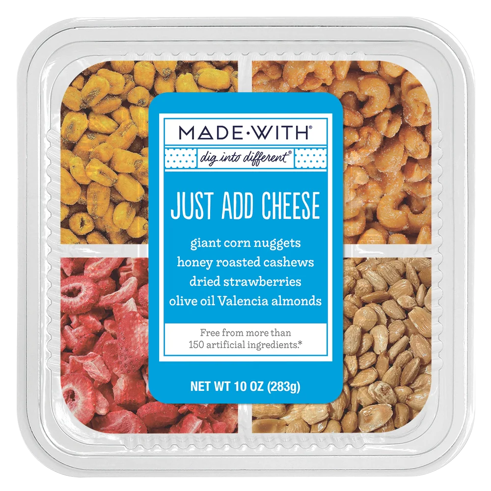 Honey Roasted Cashews, Dried Strawberries, Olive Oil Valencia Almonds