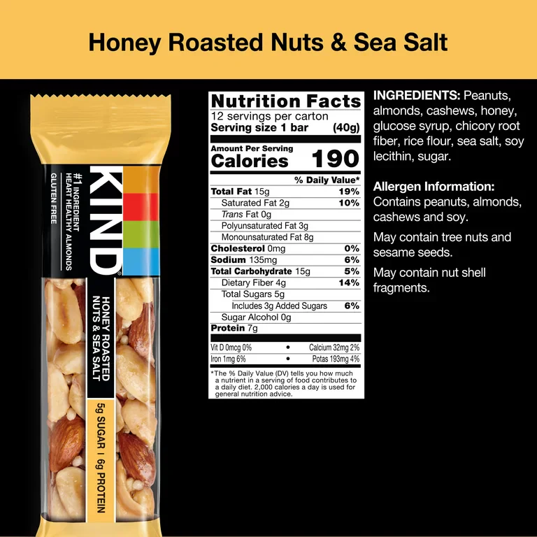 Honey Roasted Nuts And Sea Salt Nut Bar (12 CT) - Image 4