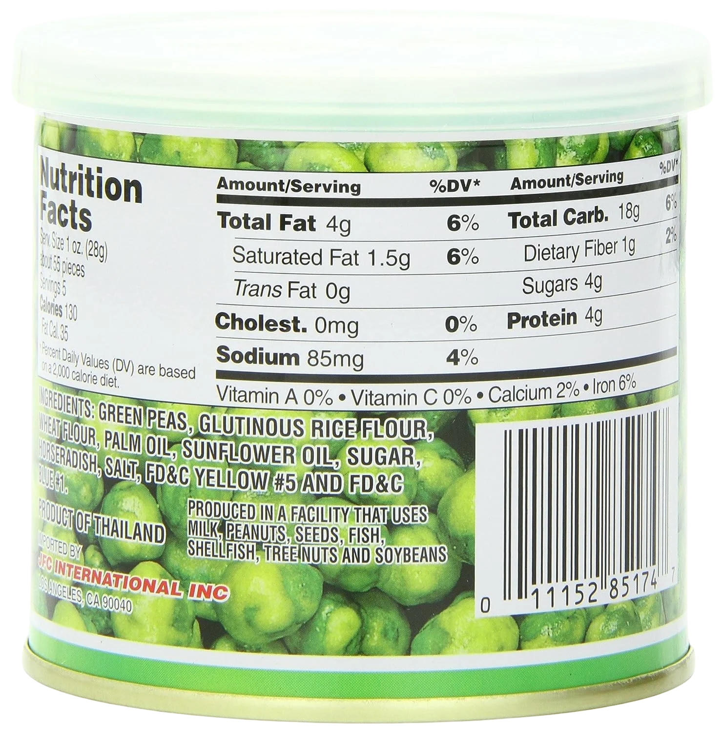 Hot Wasabi Flavored Green Peas - Image 2